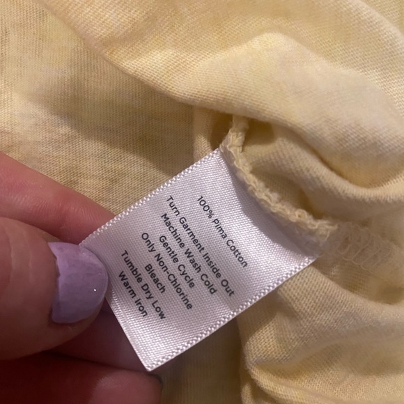 Talbots yellow top with gathering at neckline - Picture 8 of 11